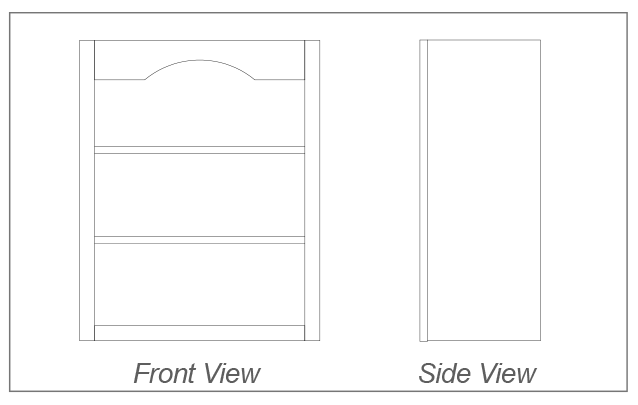 Wall Open Shelf - 30"H and 36"H