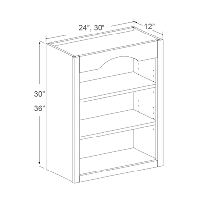 Wall Open Shelf - 30"H and 36"H