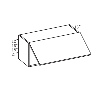 Impress Wall Single Lift Up Cabinet, 12"-21" H