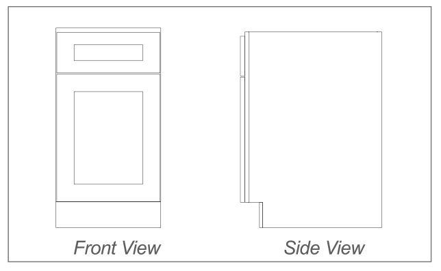 Waste 2 Bins Base Cabinet