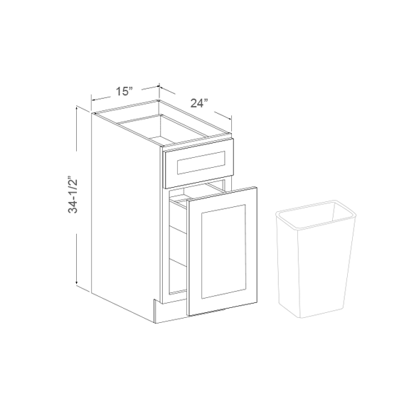 Waste Bin Base Cabinet